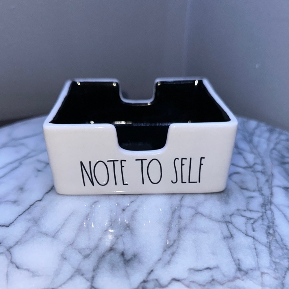 Rae Dunn Black and White Note Holder